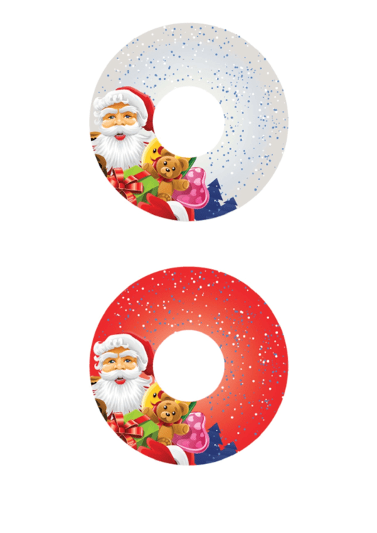 Santa Christmas Cd-Dvd Label Template Printable pdf