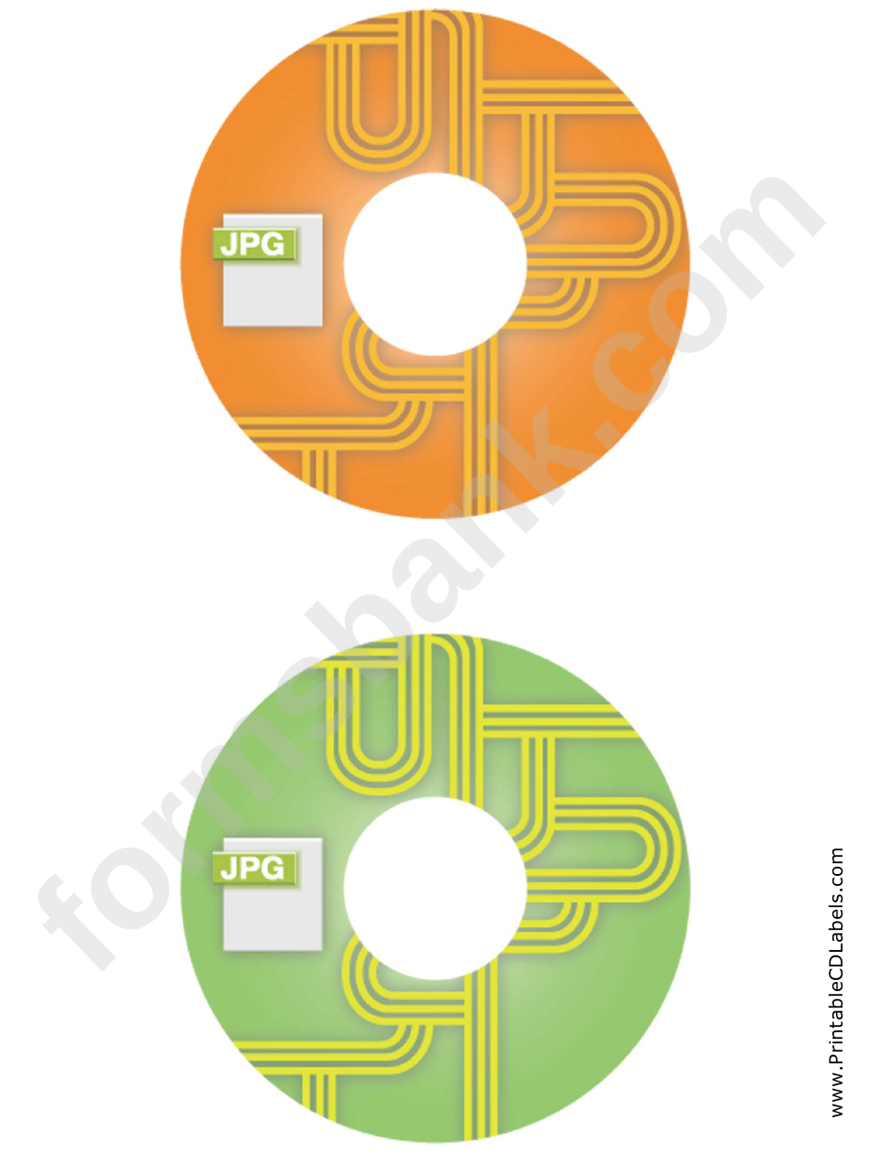 Orange Green Jpg Backups Cd-Dvd Labels