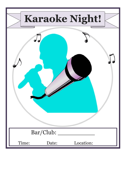Karaoke Flyer Templates Printable pdf