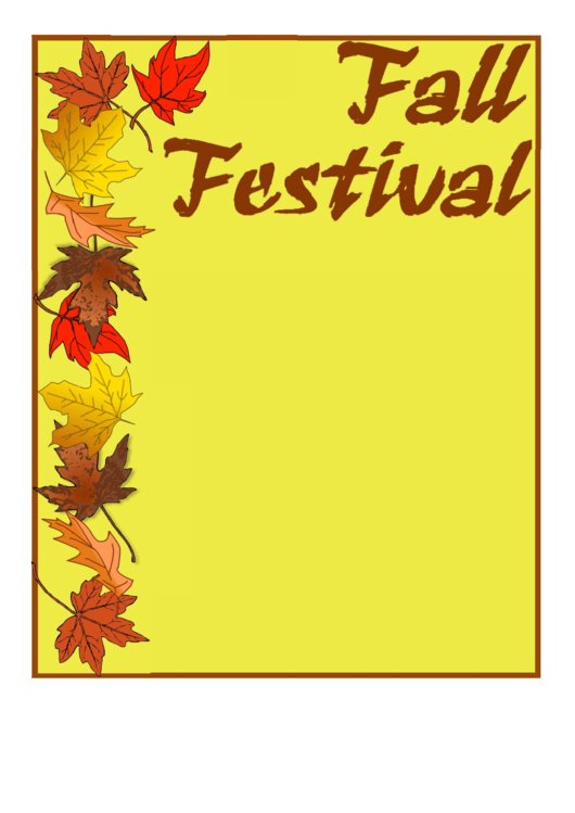 Fall Festival Flyer Printable pdf
