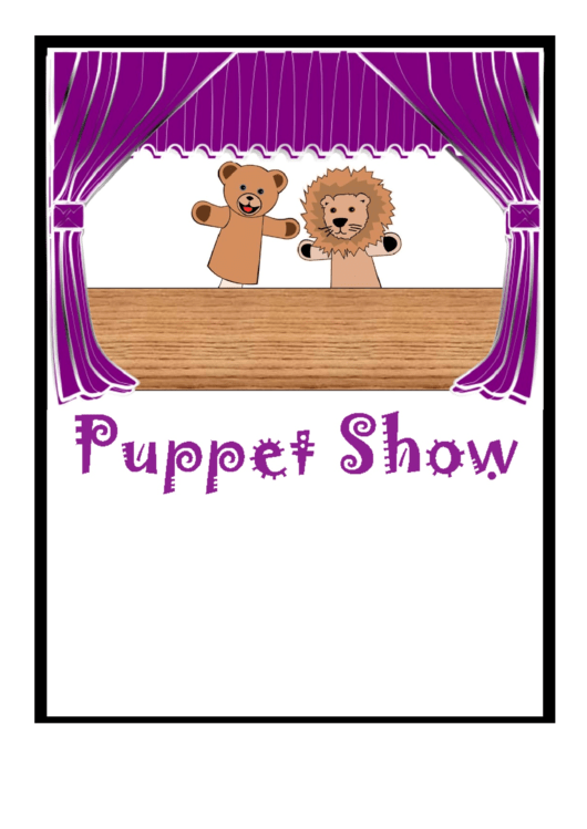 Puppet Show Flyer Printable pdf