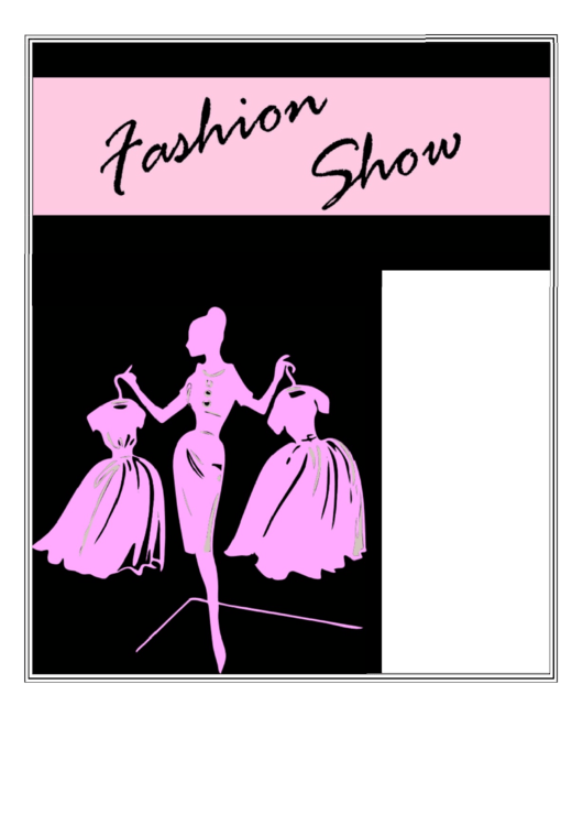 Fashion Show Flyer Template Printable pdf