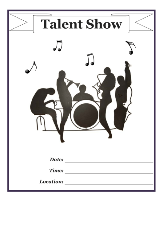 Talent Show Flyer Template Printable pdf