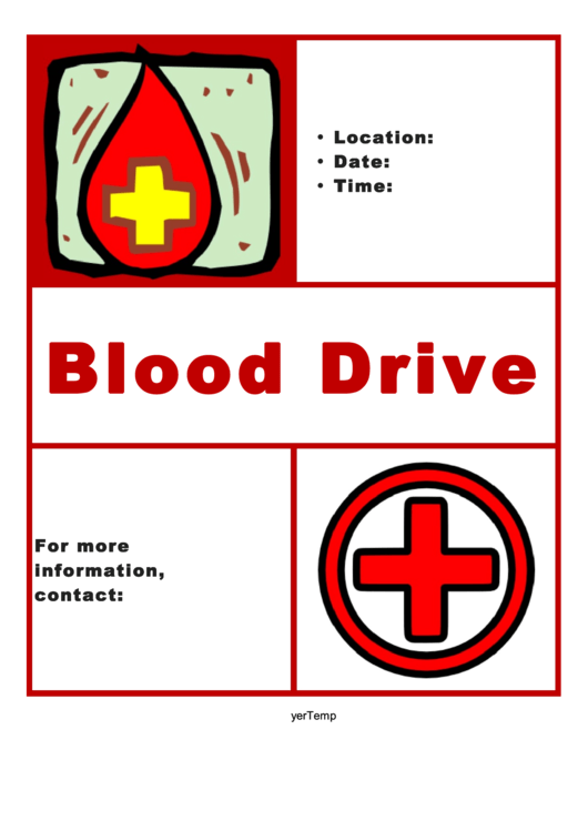 Blood Driver Flyer Template Printable pdf