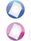 Blue Pink Large Document Backups Cd-dvd Labels