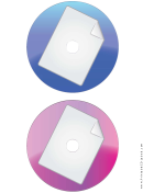 Blue Pink Large Document Backups Cd-dvd Labels