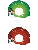 Snowman Christmas Cd-dvd Label Template