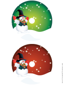 Snowman Christmas Cd-dvd Label Template