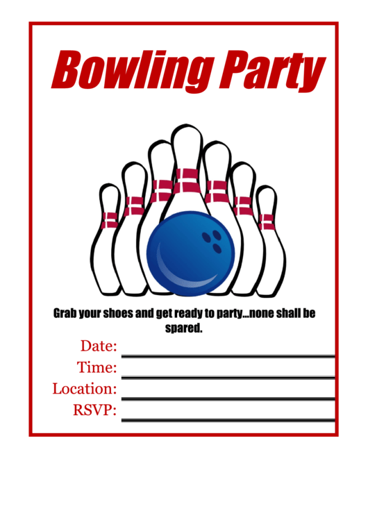 Bowling Fundraiser Flyer Template Printable pdf