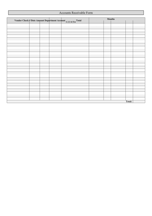 Accounts Receivable Template printable pdf download