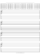 Guitar Tablature With Staff And Chord Symbols