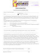 Cody Unser First Step Foundation Photo Consent Form