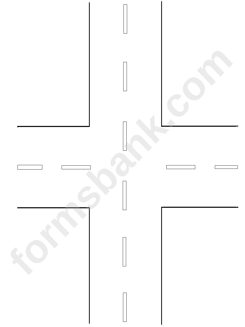 Roadmap Template For Accident Sketch 4-Way Intersection