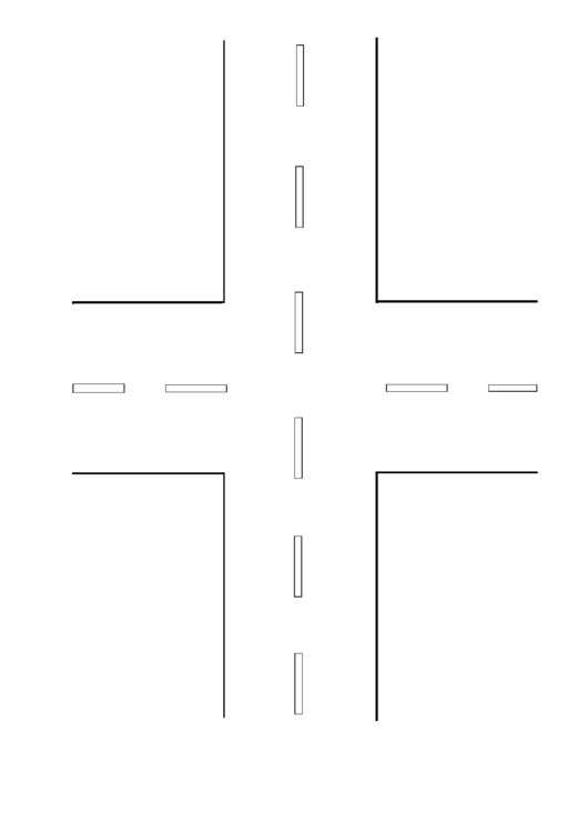 Roadmap Template For Accident Sketch 4-Way Intersection Printable pdf