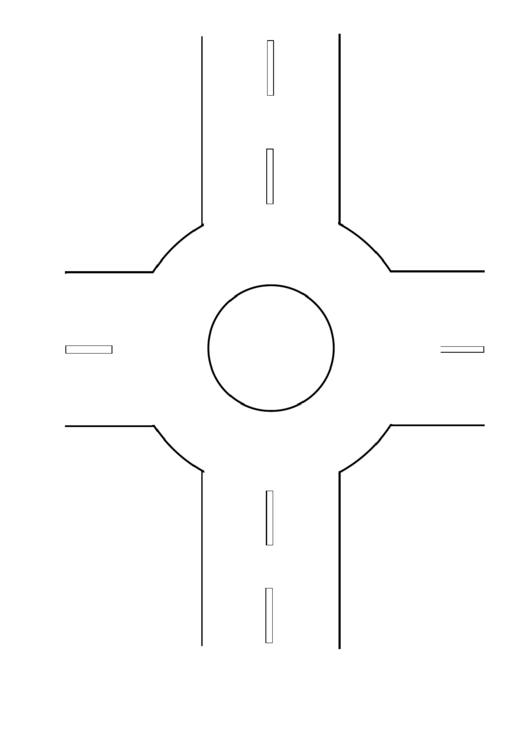 Roadmap Template For Accident Sketch Roundabout Printable pdf