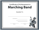 Certificate Of Achievement Template - Marching Band