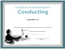 Certificate Of Achievement Template - Conducting