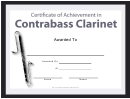 Certificate Of Achievement Template - Contrabass Clarinet