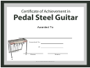 Certificate Of Achievement Template - Pedal Steel Guitar