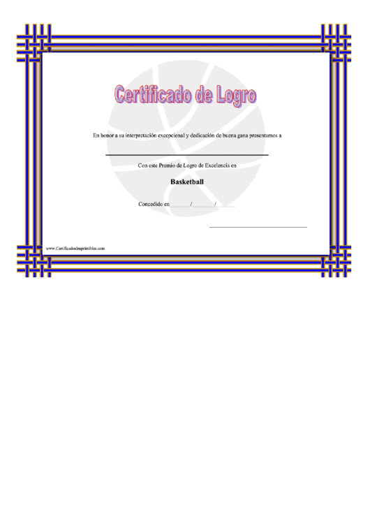 Basketball Award Certificate Templates Printable pdf
