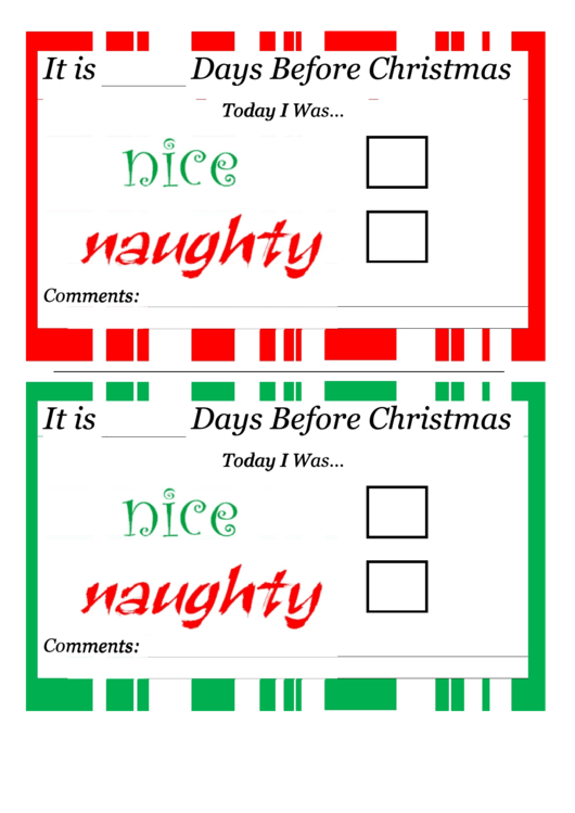 Nice Or Naughty Christmas Certificate Template Printable pdf