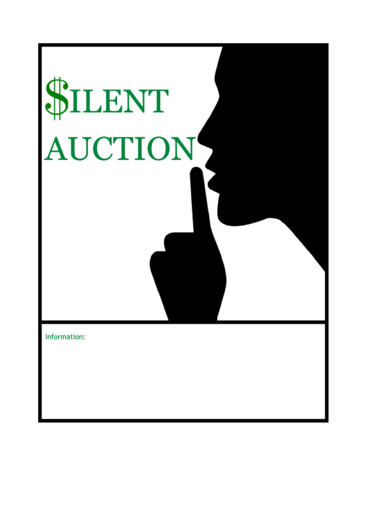 Silent Auction Flyer Template Printable pdf