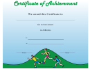 Athletics Certificate Of Achievement Template