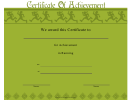 Running Certificate Template