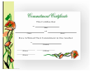 Commitment Certificate Template