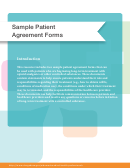 Sample Patient Agreement Forms Printable pdf