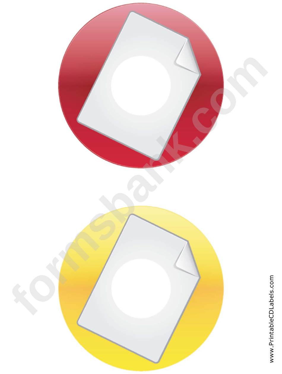 Red Yellow Large Document Backups Cd-Dvd Labels