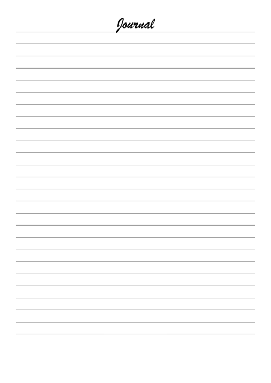 Lined Journal Template Printable pdf