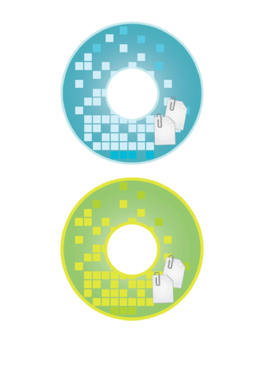 Blue Green Paperclip Backups Cd-Dvd Labels Printable pdf