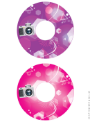 Purple Pink Camera Photography Cd-dvd Labels