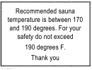 Sauna Temperature Warning Sign Template
