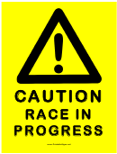 Caution Race In Progress