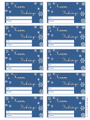 Happy Holiday Gift Tag Template - Snowflakes