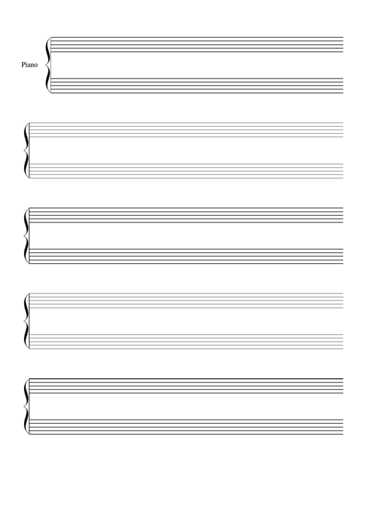 Piano Staff Music Paper Printable pdf