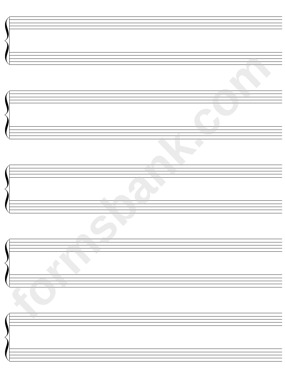 Piano Staff Music Paper