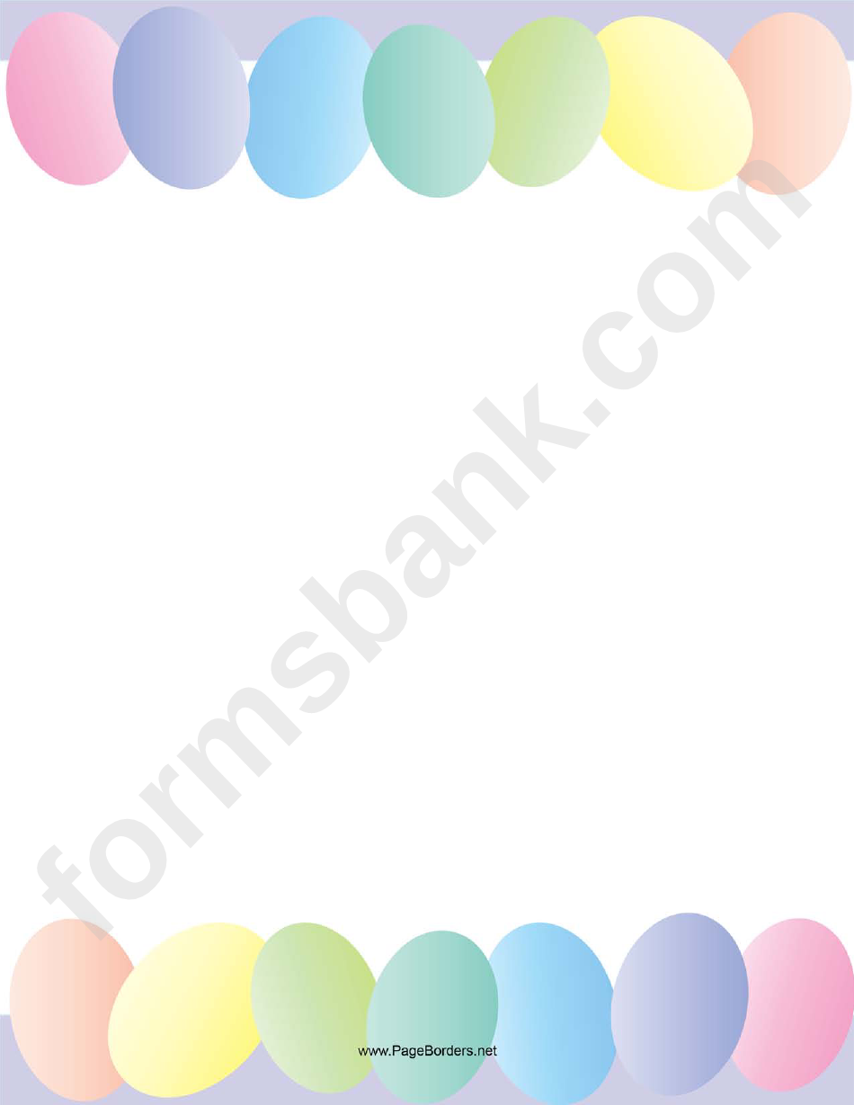 Painted Easter Eggs Page Border Template