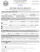 Form Dsmv 30 (rev. 10/14) - State Of New Hampshire - Record Change Request Form