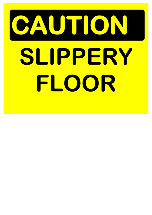 Caution Slippery Floor 2 Printable pdf