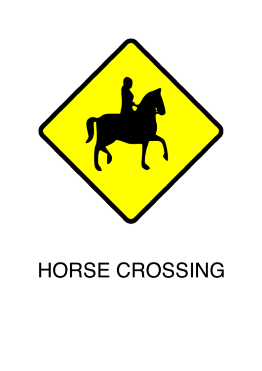 Horse Crossing Printable pdf