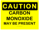 Caution Carbon Monoxide