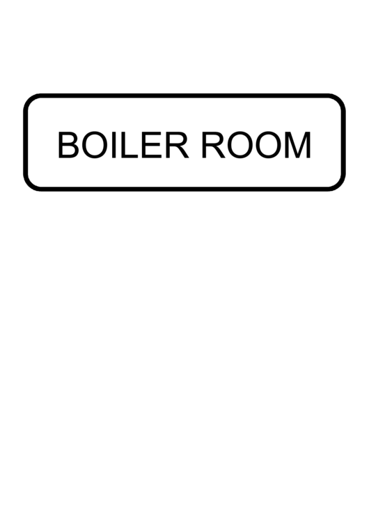 Boiler Room Sign Printable pdf