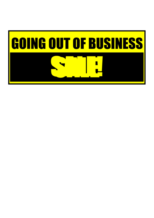Out Of Business Sale Printable pdf