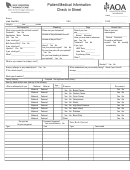 Patient Medical Information Check In Sheet - Aoa Arizona