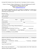 Business Questionaire Template - Division Of Taxation, Village Of Whitehouse Printable pdf