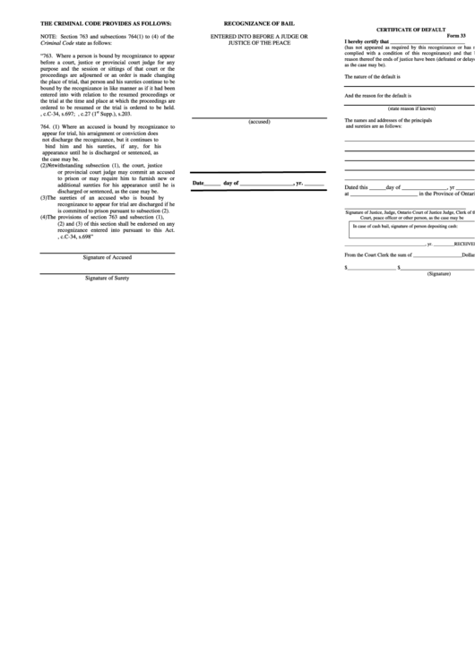 Back Page Of Judicial Interim Release Order Form Printable pdf