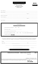Mercantile Tax Return Form - 2016 Printable pdf